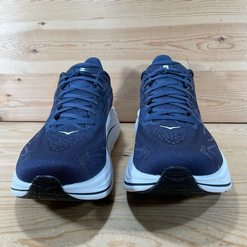 Hoka One Clifton 10 Running Shoes Men’s 11.5 D Navy White 1162030 NWT - Picture 5 of 9